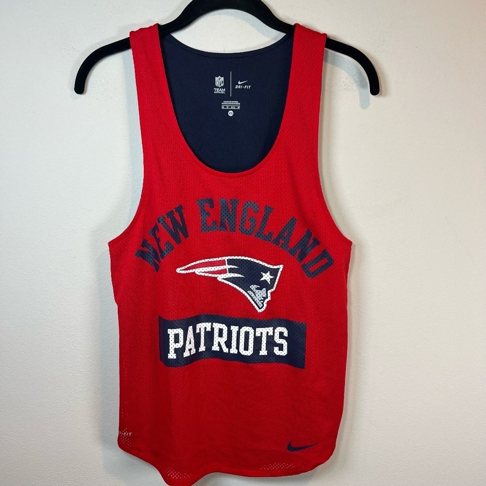 Nike NFL New England Patriots Dri-Fit Mesh Tank Top Shirt Football Women's Sz XS